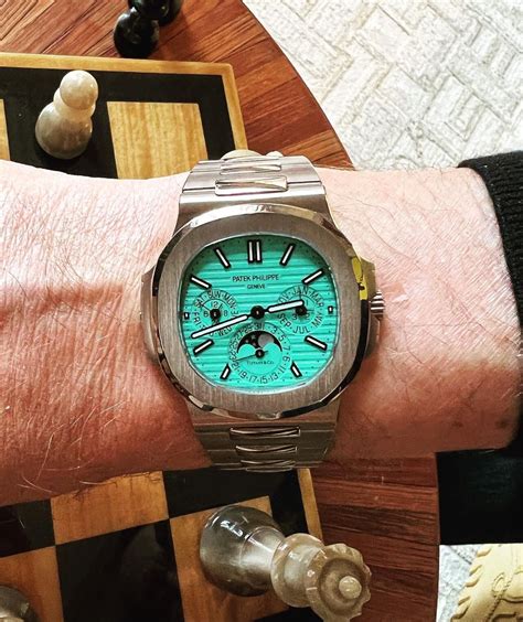 tiffany-blue patek philippe nautilus perpetual 5740|Patek Philippe watches tiffany blue.